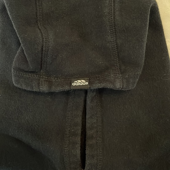 Adidas Black Cotton Hoodie with Twisted multi color Logo. Youth size 10-12 - Picture 3 of 7